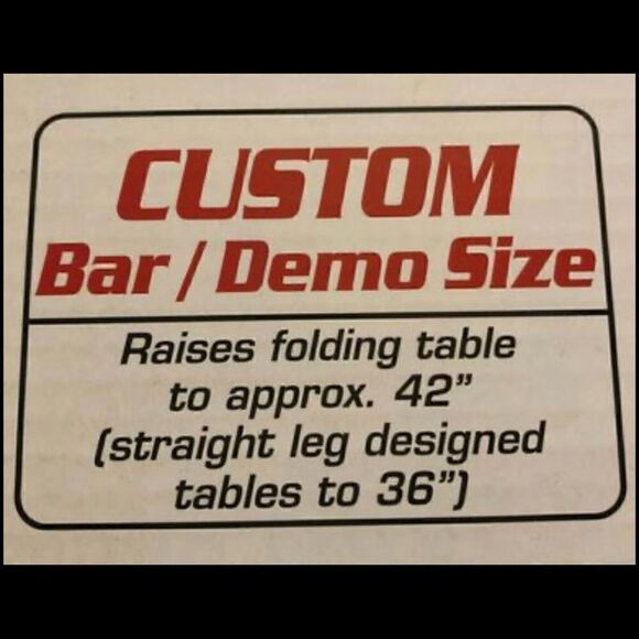 Lift Your Table™ Leg Extensions - for Use with Straight Leg Folding Tables - Picture 5 of 6